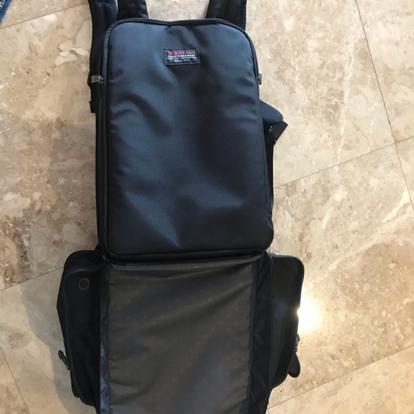 tumi leather laptop backpack